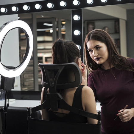 Krzesło do Makijażu Make-Up Aluminiowe + Zagłówek BEAUTYLUSHH