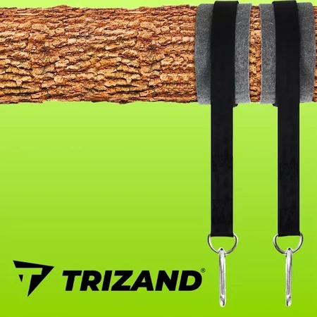 Mocowanie Hamaka Huśtawki Fotela 2 x Uchwyt Taśmy Zestaw Karabińczyki 150kg TRIZAND