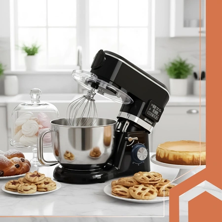 Robot Kuchenny Planetarny z Podgrzewaną Misą 6,2L Wielofunkcyjny + Blender