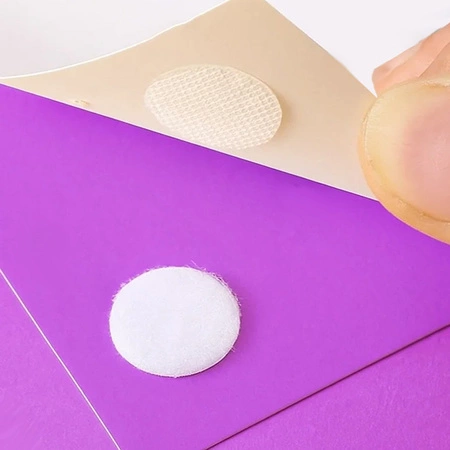 Rzep z Klejem Samoprzylepny Taśma Okrągła 18mm Zestaw Haczyk Pętelka 500szt Ruhhy 25884