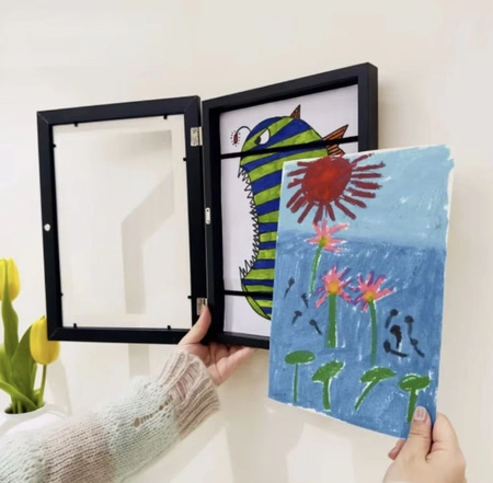 Ramka Artystyczna na Obrazki Dzieci Otwierana A4 Zdjęcia Rysunki Pojemnik KRUZZEL