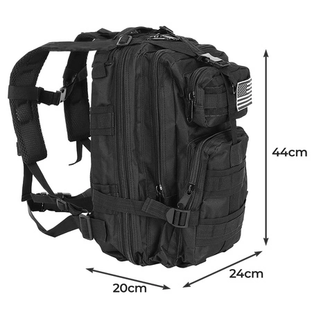 Plecak Turystyczny Trekkingowy Sportowy Wojskowy Taktyczny Czarny Męski XL TRIZAND