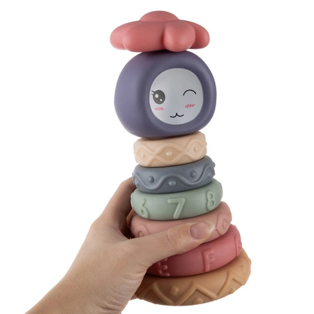 Klocki Sensoryczne Miękkie Gumowe Wieża Kreatywne Zestaw Gryzaki dla Dzieci ISO TRADE