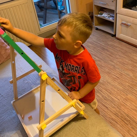 Tablica Magnetyczna Obrotowa Kredowa Dwustronna dla Dzieci Suchościeralna KRUZZEL