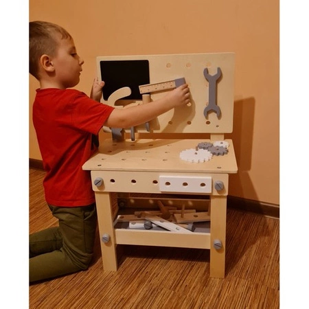 Warsztat dla Dzieci Zestaw Majserkowicza Narzędzia Drewniany z Narzędziami KRUZZEL