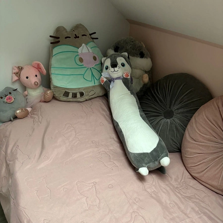 Maskotka Pluszak Poduszka Długi Miś Zabawka Przytulanka 70 cm dla Dzieci 0+ KRUZZEL