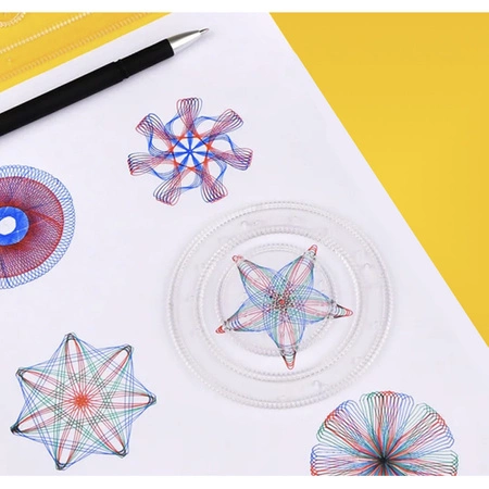 Spirograf Zestaw do Rysowania Szablony Długopisy Zabawka Prezent dla Dzieci MAALEO