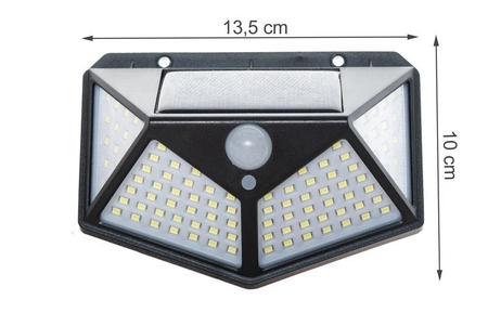 Lampa Solarna z Czujnikiem Ruchu Zmierzchu 100 LED IZOXIS