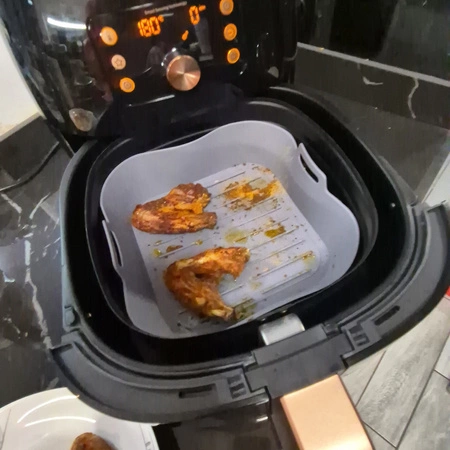 Wkład Silikonowy do Frytkownicy Beztłuszczowej Air Fryer Koszyk Forma 20x20cm RUHHY