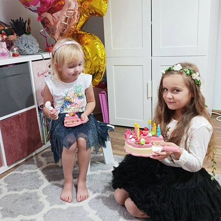 Drewniany Tort Urodzinowy do Krojenia Magnesy 48el ISO TRADE