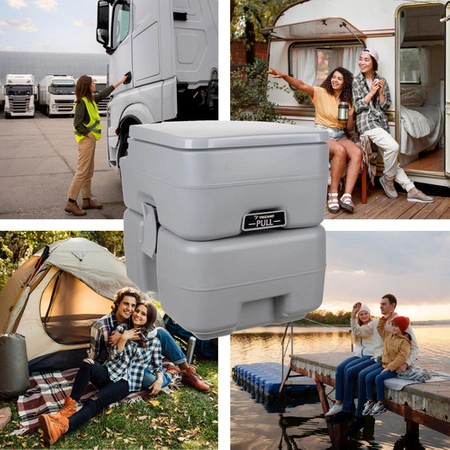 Toaleta Przenośna Turystyczna Mobilne WC Kempingowa na Działkę 20L Modułowa TRIZAND