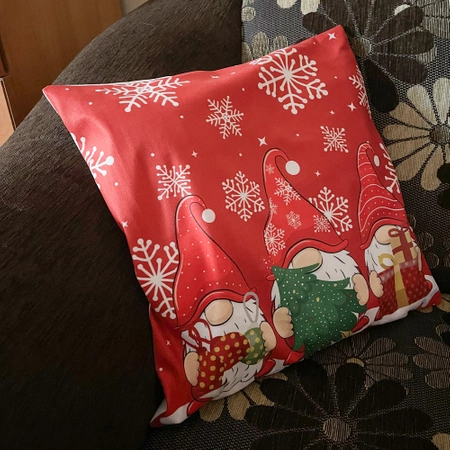 Poszewka na Poduszkę 45x45 cm Jasiek Dekoracyjna Jaśka Świąteczna Skrzaty RUHHY