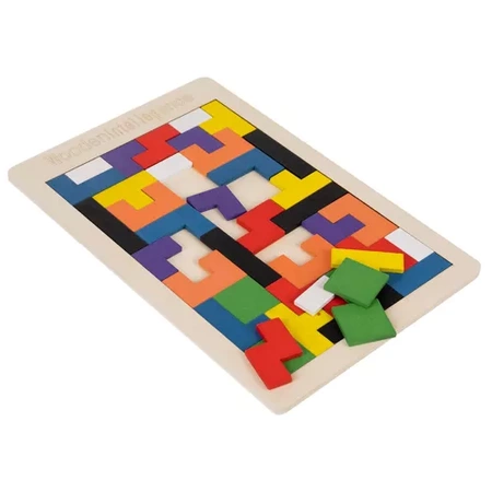 Układanka Puzzle Klocki Drewniane Gra Zabawka Logiczna Edukacyjna 40 el KRUZZEL