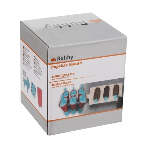 Foremki do Lodów na Patyku Forma x6 szt Domowe Duże Lody Sorbet na Patyczki RUHHY
