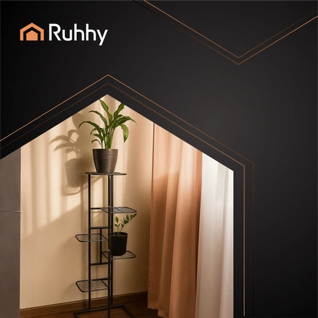 Kwietnik Stojący Metalowy Loft Wysoki na Kwiatki Rośliny Stojak 6-Poziomowy Ruhhy 26040