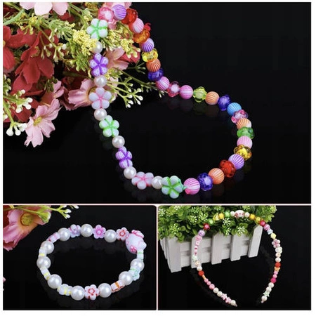 Zestaw do Robienia Bransoletek Koraliki DIY 900el KRUZZEL