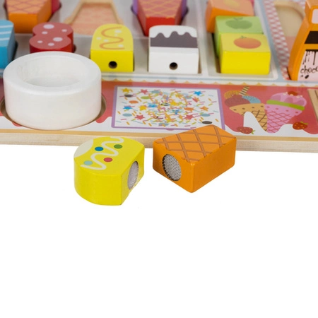 Lodziarnia Drewniana Lody Sklep Zestaw do Robienia Lodów na Rzep dla Dzieci KRUZZEL