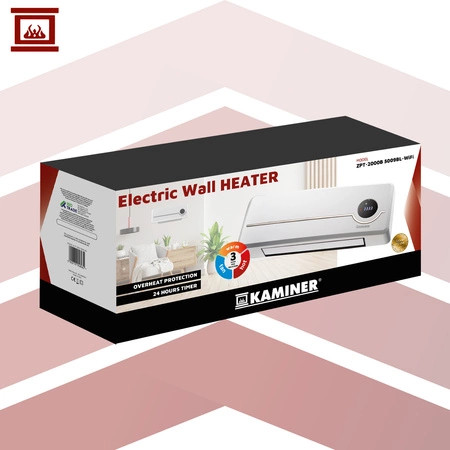 Kurtyna Powietrzna KAMINER Mocny Grzejnik Elektryczny Ścienny WiFi + Pilot