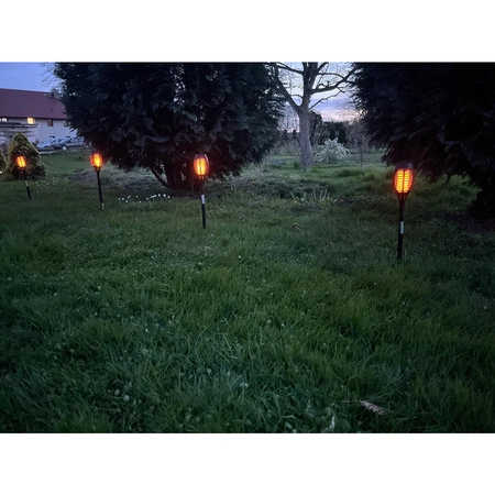 Lampa Solarna Pochodnia LED Efekt Płomień Ogień Płomienia Ogrodowa Wbijana GARDLOV