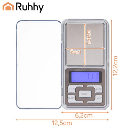Waga Kieszonkowa Jubilerska Ruhhy 200g 0,01g LCD Podświetlenie Precyzyjna 26092