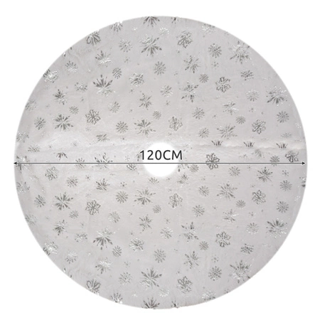 Dywanik pod Choinkę Mata Biały Dywan Futerko 120cm Duży na Prezenty Okrągły RUHHY