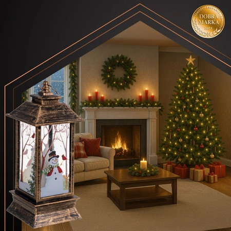 Lampka LED Lampion na Baterie Latarenka Świąteczna Dekoracja Ozdoba Miedź Ruhhy 26754