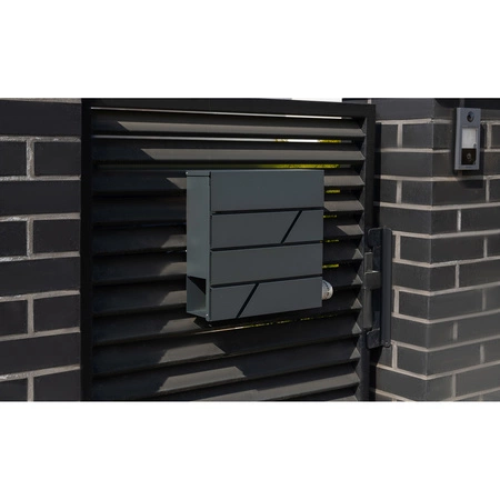 Skrzynka na Listy Pocztowa Gazety Pocztę Duża Listowa A4 Antracyt do Domu MALATEC