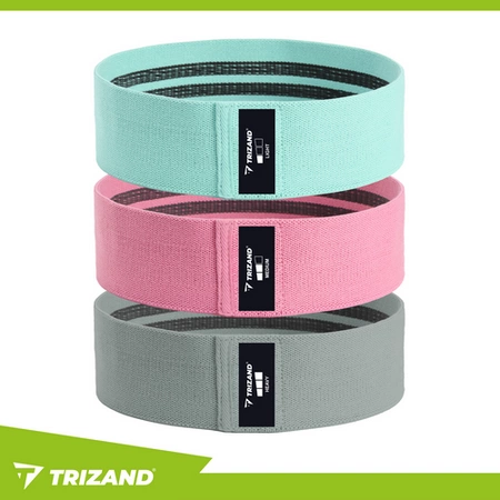 Gumy Materiałowe do Ćwiczeń Trizand 3 szt Oporowe 8-31 kg z Plan Treningowy 25876
