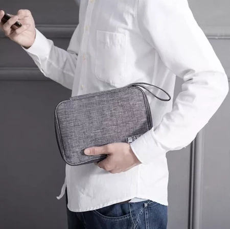 Duży Organizer Podróżny na Kable Ładowarki Przewody do Kabli Etui + Uchwyt TRIZAND