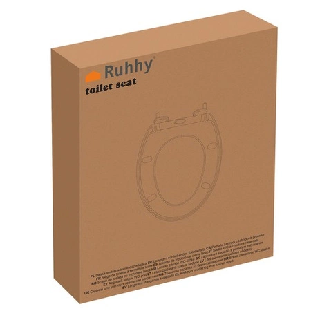 Deska Sedesowa Wolnoopadająca do WC Wypinana Twarda Klozetowa Uniwersalna RUHHY