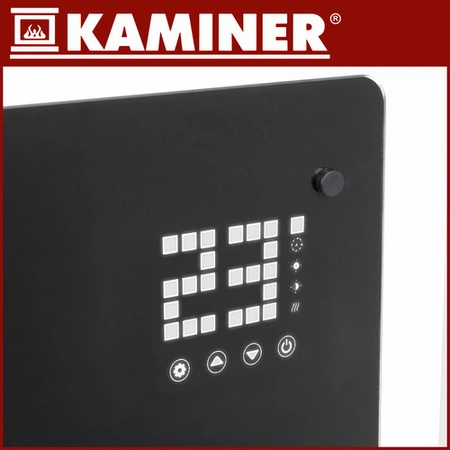 Grzejnik Elektryczny Szklany KAMINER 2500W X-SHAPE Aplikacja WiFi + Pilot
