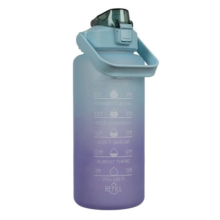 Butelka Motywacyjna na Wodę Bidon 2l z ml oz Miarką Słomką Duża 2000ml TRIZAND