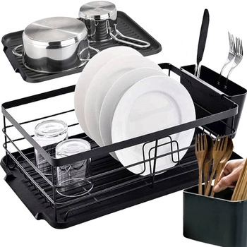 Suszarka do Naczyń Ociekacz Czarna Stojąca z Tacką RUHHY