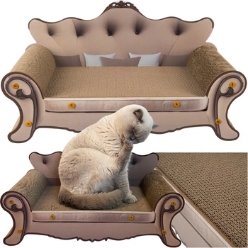 Drapak Tekturowy dla Kota Legowisko Karton Kartonowy Sofa Leżak Kanapa 60cm PURLOV