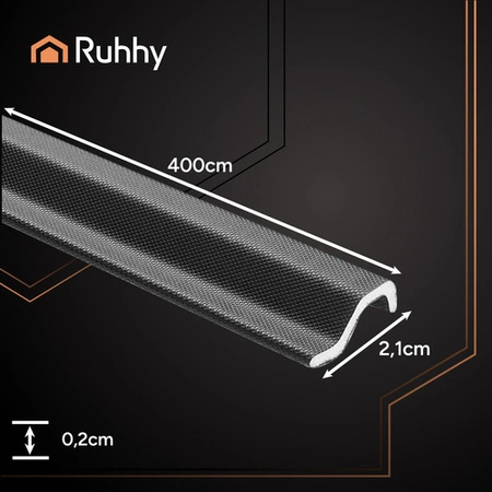Uszczelka do Okien Okna Drzwi Samoprzylepna Taśma Okienna Uszczelniająca 4m czarna Ruhhy 26267
