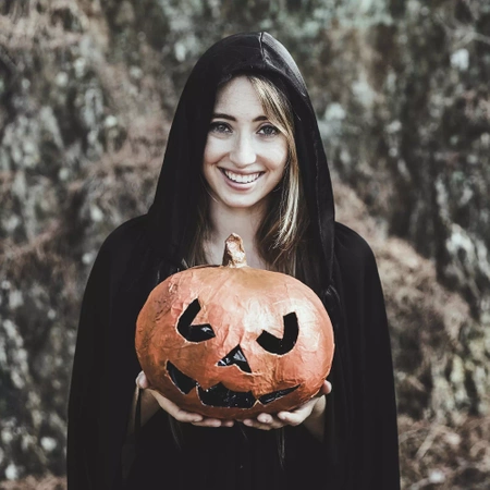 Peleryna Czarodzieja Czarodziejki Czarna Halloween KRUZZEL