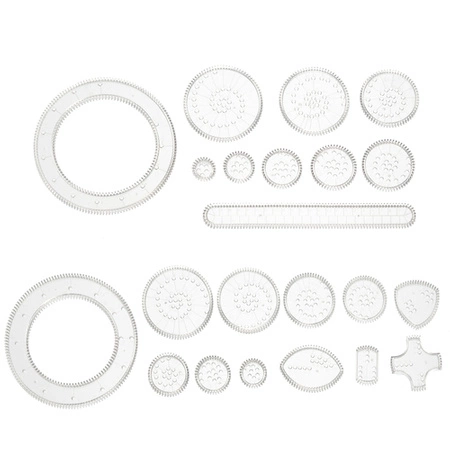 Spirograf Zestaw do Rysowania Szablony Długopisy Zabawka Prezent dla Dzieci MAALEO