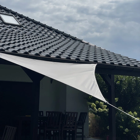 Żagiel Przeciwsłoneczny Ogrodowy Wodoodporny 3x3 m Trójkąt Szary Zacieniacz GARDLOV