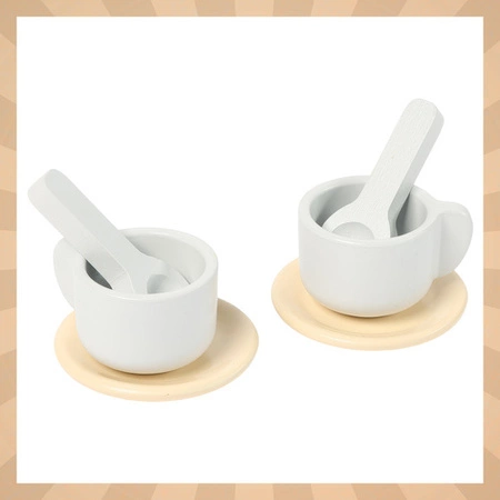 Drewniany Zestaw do Herbaty dla Dzieci KRUZZEL Akcesoria Dzbanek Prezent 26543