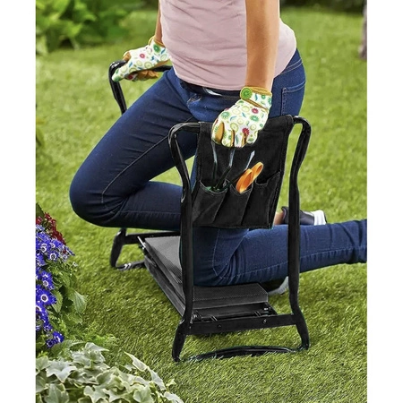 Klęcznik Ogrodowy Taboret Krzesło Składany Stołek 3w1 Ławka + Przybornik GARDLOV