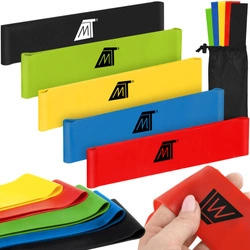 Zestaw 5 Gum do Ćwiczeń Gumy Taśmy Fitness Fizjoterapia MALATEC