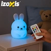 Lampka Nocna dla Dzieci Królik LED RGB 3 Tryby Silikonowa + Pilot USB XL Izoxis 26204
