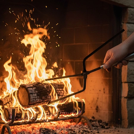 Przybory Kominkowe Akcesoria do Kominka Pieca Stalowe na Stojaku Zestaw 5w1 Kaminer 25971