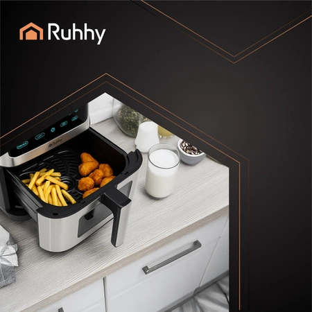 Frytkownica Beztłuszczowa Frytownica Nieprzywierająca AIR FRYER Duża 8L XXL Ruhhy 25512