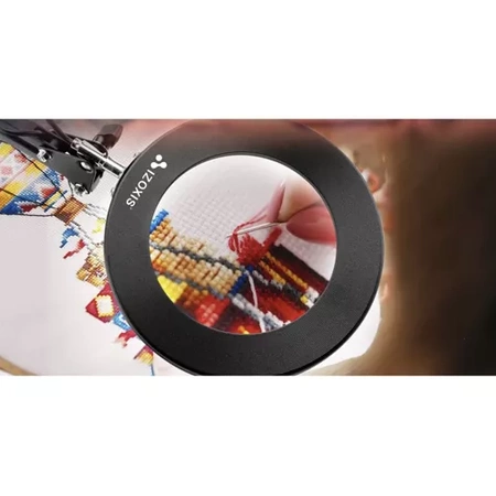 Lampa LED Lupa Kosmetyczna Szkło Powiększające Lampka Kreślarska Biurkowa IZOXIS