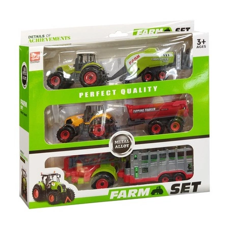 Duży Zestaw Pojazdów Rolniczych Traktor Ciągnik Maszyny Rolnicze Przyczepa ISO TRADE