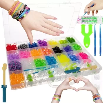 Gumki Zestaw do Robienia Bransoletek 4400 szt DIY KRUZZEL