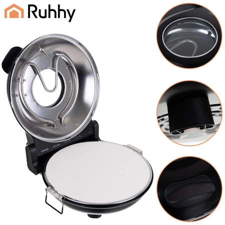 Piec do Pizzy Elektryczny RUHHY Mini Piekarnik 420°C Okienko Kamień Nóż Ebook 26050