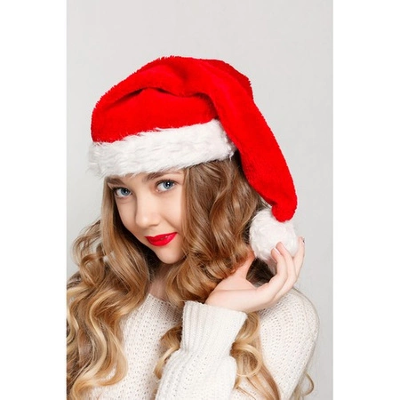 Czapka Świętego Mikołaja na Święta Mikołajki do Strój Przebranie Św Mikołaj RUHHY