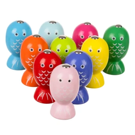 Łowienie Rybek Gra Zręcznościowa Drewniana Rybki na Magnes + Wędki Rodzinna KRUZZEL